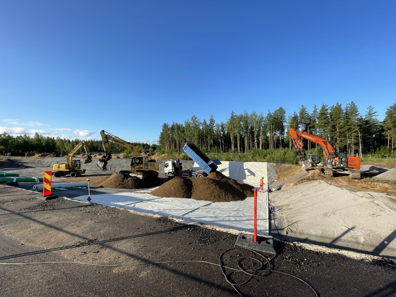 Turun lentoaseman glykolilumialue.