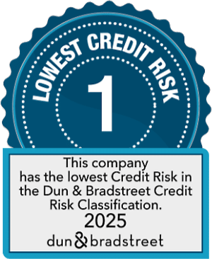 Lowest Credit Risk 1. This company has the lowest Credit Risk in the Dun & Bradstreet Credit Risk Classification 2025.